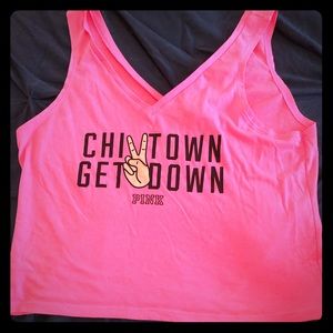 VS Pink crop top.